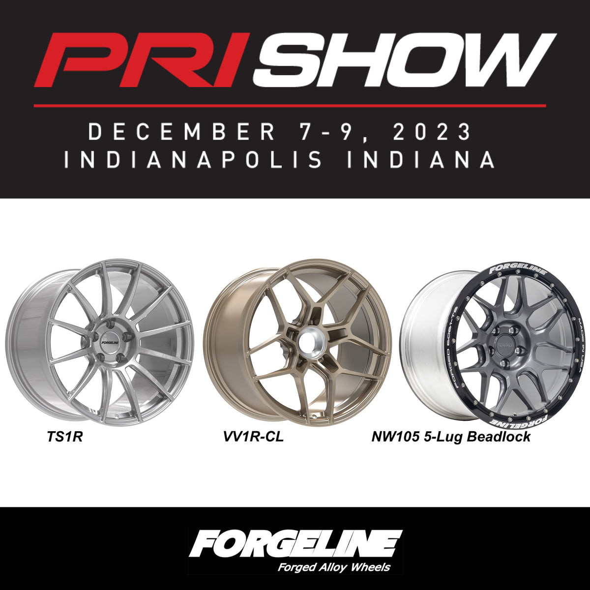 Forgeline to Launch Three New Wheel Models at the 2023 PRI Show