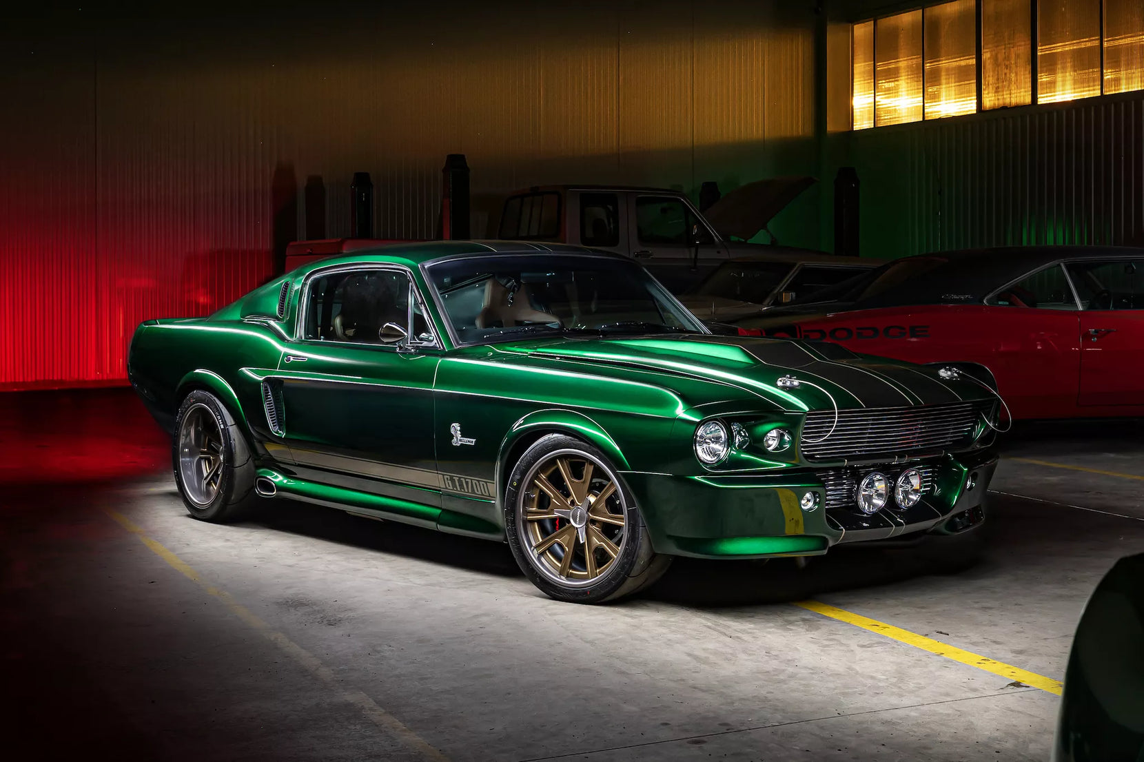 Mean Machine Garage Hellenor 1968 Ford Mustang on Forgeline Forged Three Piece Grudge Wheels