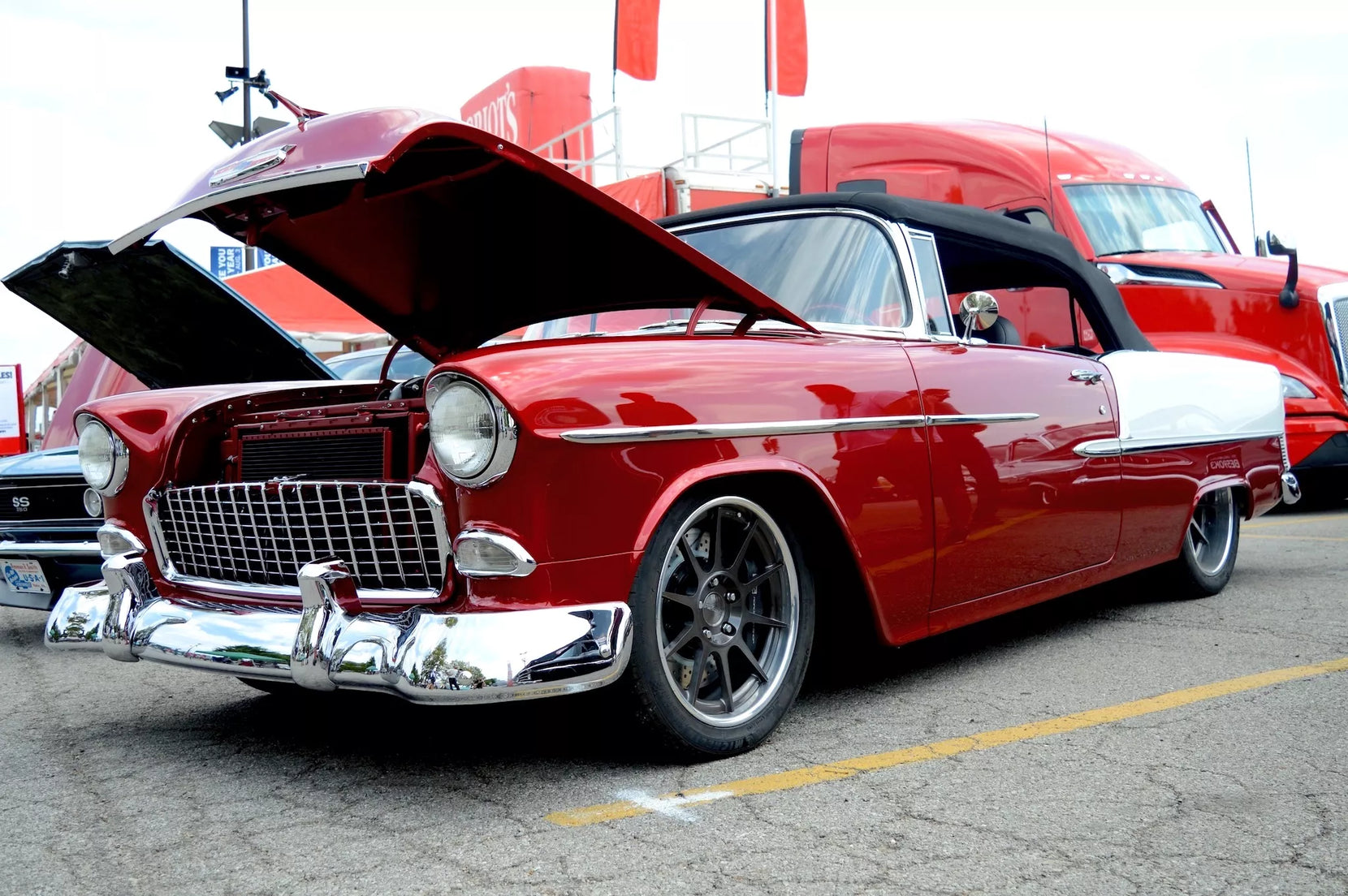 Harold Chapman's 1955 Chevrolet Bel Air Convertible on Forgeline Forged Three Piece Rebel Wheels