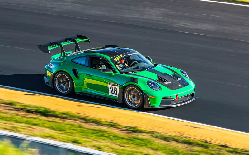 Lap Record at Sonoma for the SP Motorsports Porsche 992 GT3RS on Forgeline One Piece Forged Monoblock GS1R Wheels