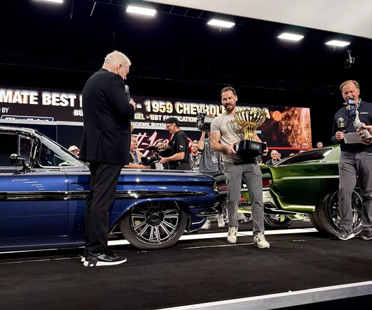 BBT Fabrications Wins 2026 Barrett Jackson Cup Ultimate Best in Show with Eugene Bothello's 1959 Chevrolet Impala on Forgeline Custom Forged Three Piece Wheels