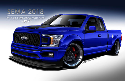 Kurt Busch Celebrates the 1000HP KBI "Apex" Ford F-150 on Forgeline FF3-Truck Wheels
