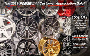 The 2022 Forgeline Customer Appreciation Sale!