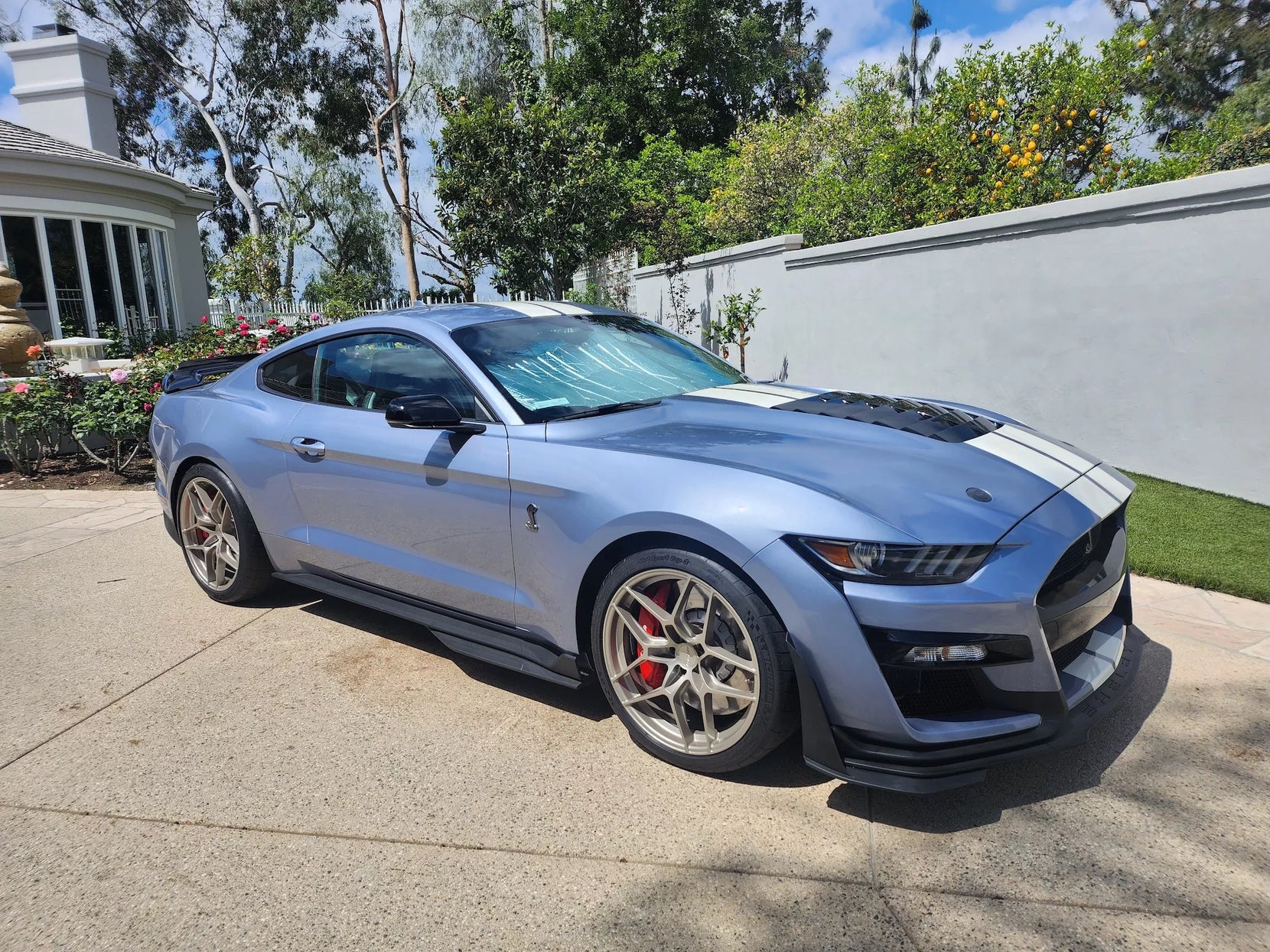 Arya's Ford Mustang GT500 on Forgeline One Piece Forged Monoblock VV1R Wheels