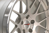 DE3C finished with Silver center and Polished outer closeup thumbnail