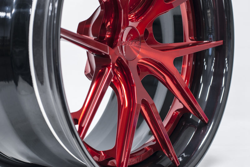 AL301 with Transparent Red Center and Black Pearl Outer, close up