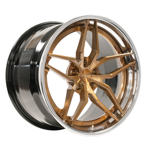 AL304 finished with Satin Race Gold center and Gloss Black outer thumbnail