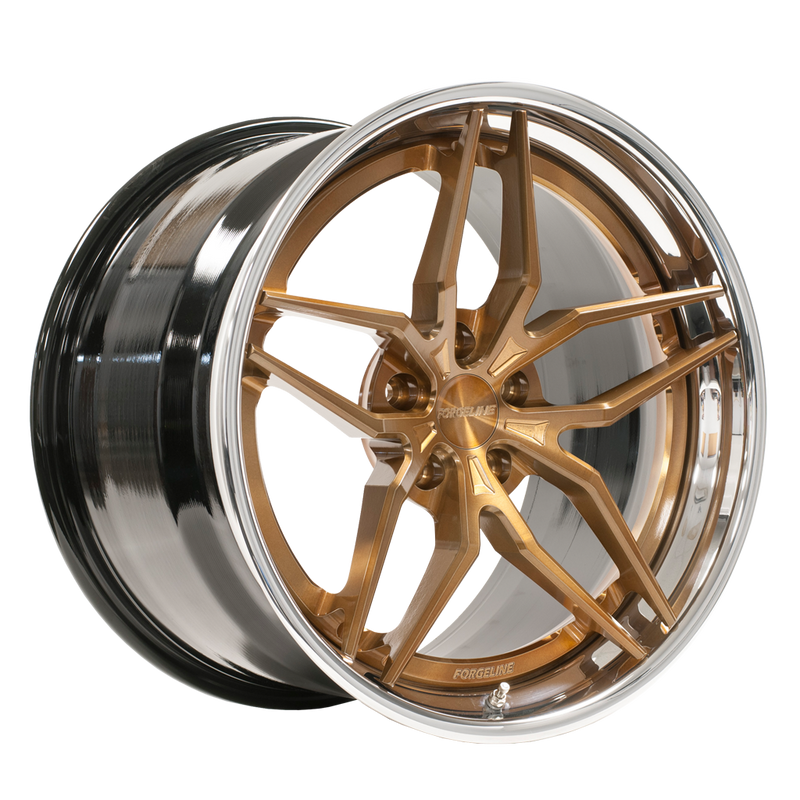 AL304 finished with Satin Race Gold center and Gloss Black outer