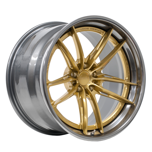 AL307 Finished in Gold Illusion w/ Polished Transparent Smoke Outers