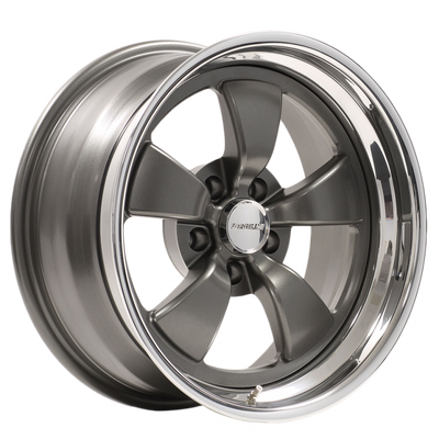 CR3 finished with Satin Gunmetal center and Polished outer, close up