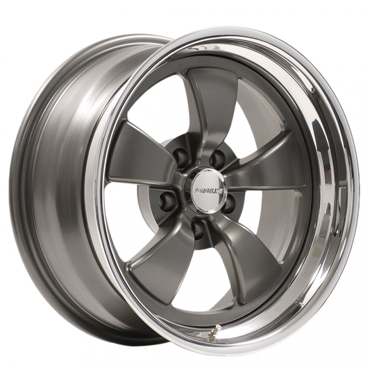 CR3 finished with Satin Gunmetal center and Polished outer, close up