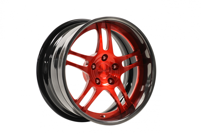 DS3P finished with Transparent Red center and Black Pearl outer - low angle