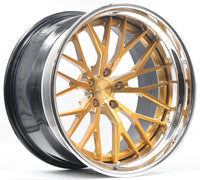 AL303 Finished with Brushed/Transparent Gold Center and Polished Outer thumbnail