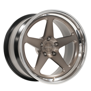 FF3C Finished with Brushed Satin Bronze Center and Polished Stepped Lip Outer thumbnail