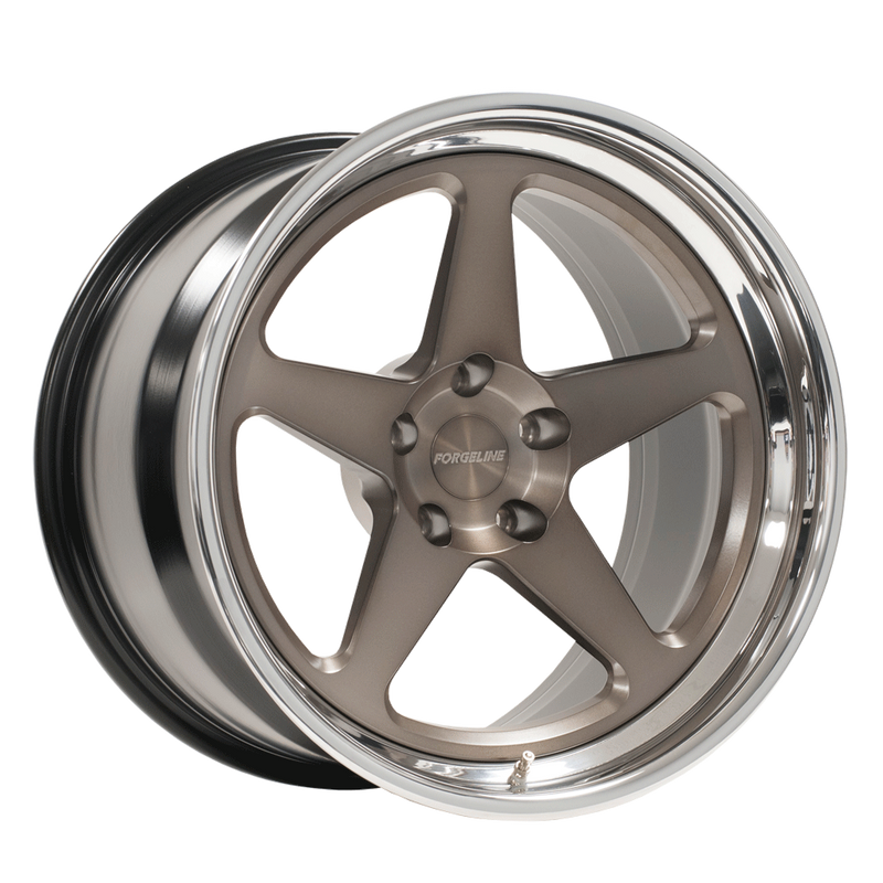 FF3C Finished with Brushed Satin Bronze Center and Polished Stepped Lip Outer