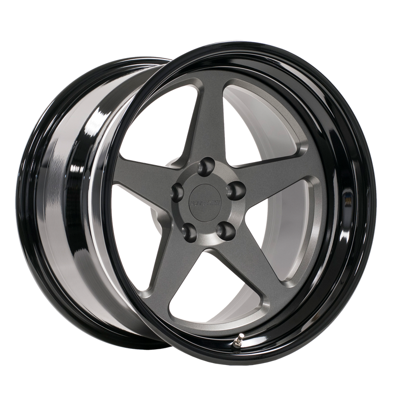 FF3C finished with Satin Gunmetal center and Gloss Black outer