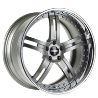 FS3P finished with Gunmetal center, Brushed outer, and Solid Spoke option - spoke detail thumbnail