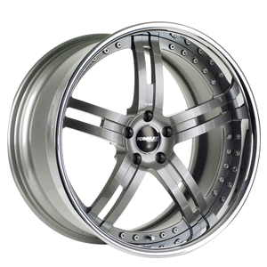 FS3P finished with Gunmetal center, Brushed outer, and Solid Spoke option - spoke detail thumbnail