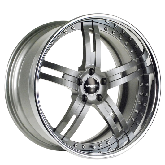 FS3P finished with Gunmetal center, Brushed outer, and Solid Spoke option - spoke detail