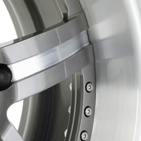 FS3P finished with Gunmetal center, Brushed outer, and Solid Spoke option - spoke detail thumbnail
