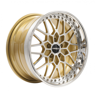 Forgeline TA3 Finished with Race Gold/HTM Center and Polished Outer (Exposed Hardware)