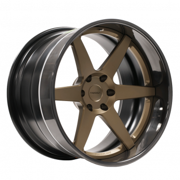 Forgeline CT3C finished with Medium Anodized Bronze center and Black Pearl outer