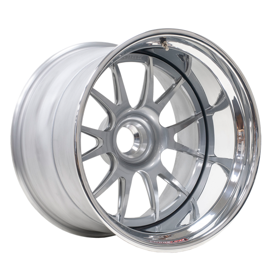 TA3R rear wheel finished with Hyper Sliver center and Polished outer