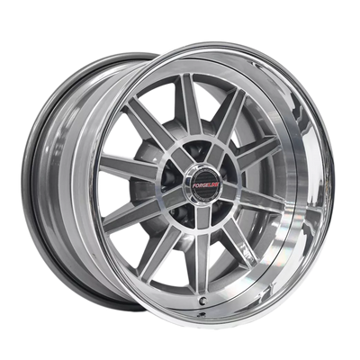 SH3 Finished with Gunmetal/HTM Center, Polished Outer, and Carbon Fiber Inlay Center Cap