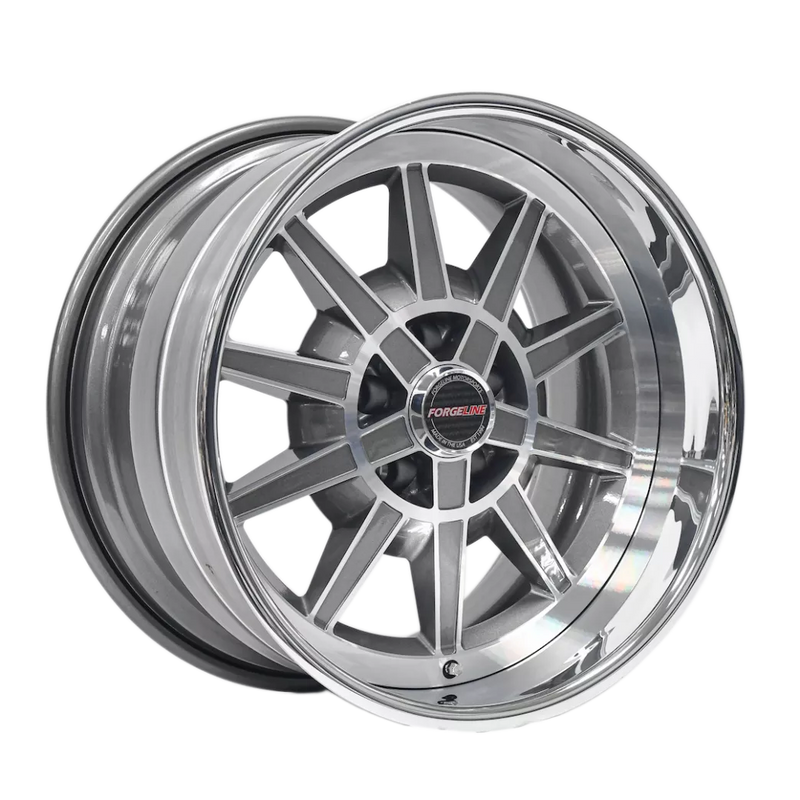 SH3 Finished with Gunmetal/HTM Center, Polished Outer, and Carbon Fiber Inlay Center Cap