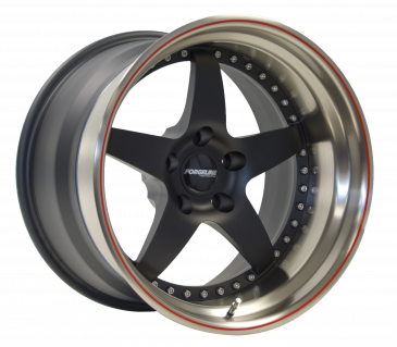SO3 finished with Satin Black center, Brushed outer, and optional Pinstripe