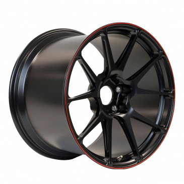 GA1R Open Lug finished in Satin Black with Optional Pinstripe
