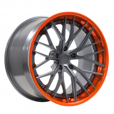 AL303 finished with Bamboozled Blue Center and Indy Orange Outer