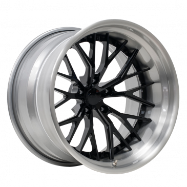 AL303 - Deep profile finished with Gloss Black Center and Brushed/Cleared Outer