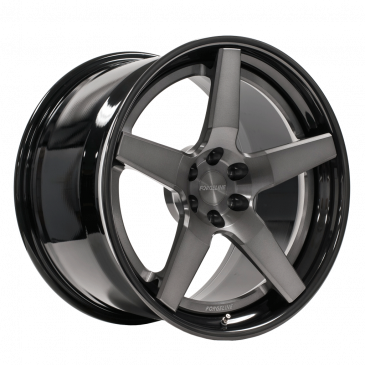 Forgeline AL300 Finished with Transparent Smoke Center, Gloss Black Outer, and Gloss Black Inner (6-Lug Dodge Viper Fitment)