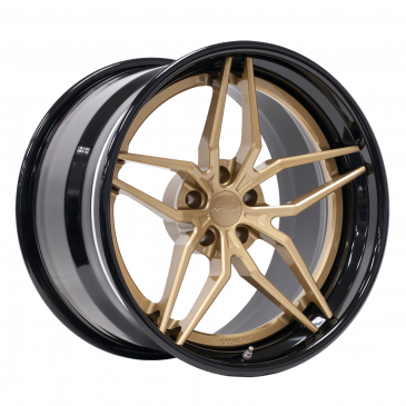 AL304 finished with Satin Race Gold center and Gloss Black outer