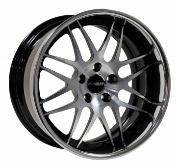 DE3P finished with Gloss Black/HTM center and Polished outer