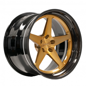 FF3C finished with Tinted Gold center and Black Pearl Step Lip outer
