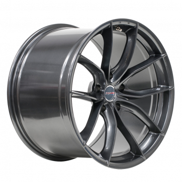 Flow Formed F01 20x12 in Anthracite with Standard Charcoal Center Cap