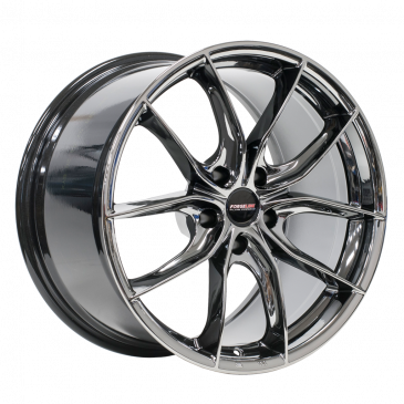 F01 Shallow Concave 20x10 in Black Ice with Optional Black Cap