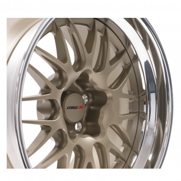 Forgeline GX3 Open Lug Finished with Light Anodized Bronze Center & Inner and Polished Outer