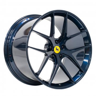 VX1 machined for Ferrari Cap, Misty Midnight Powdercoat