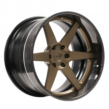 Forgeline CT3C finished with Medium Anodized Bronze center and Black Pearl outer