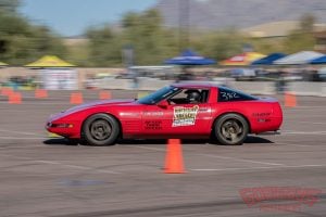 2022 Sports Car champion Ryan Mathews in his 1991 Chevrolet Corvette on Forgeline one piece forged monoblock CF1 Open Lug wheels