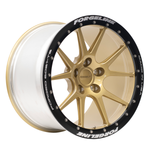 Forgeline GS1 Beadlock finished in Race Gold with Satin Black beadlock ring