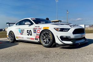 Luca Mars’s Kohr Motorsports SGT-Class No.50 Ford Mustang GT4 on Forgeline One Piece Forged Monoblock GS1R Wheels