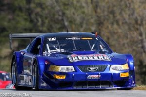 Wally Dallenbach Jr. in the No. 4 Ultimate Headers Ford Mustang