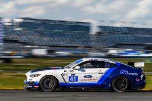 PF Racing's #42 Ford Mustang GT4 on Forgeline GS1R Wheels at Daytona International Raceway