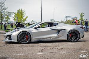 Forgeline's Chevrolet C8 Corvette Z06 on Forgeline Carbon+Forged CF207 Wheels, side view