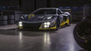 Chevrolet Corvette Z06 GT3.R, front view in dark