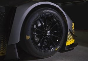 Chevrolet Corvette Z06 GT3.R, wheel closeup in dark